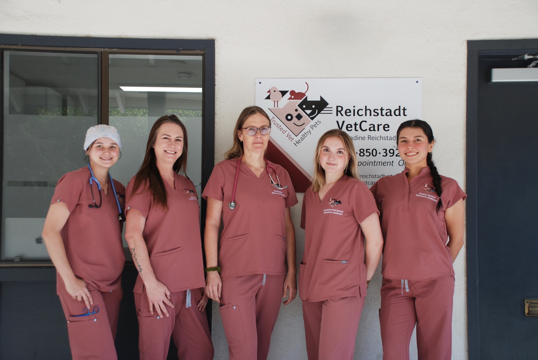 The Reichstadt VetCare team outside the clinic